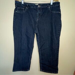 D Jeans Women's Dark Blue Capri Jeans